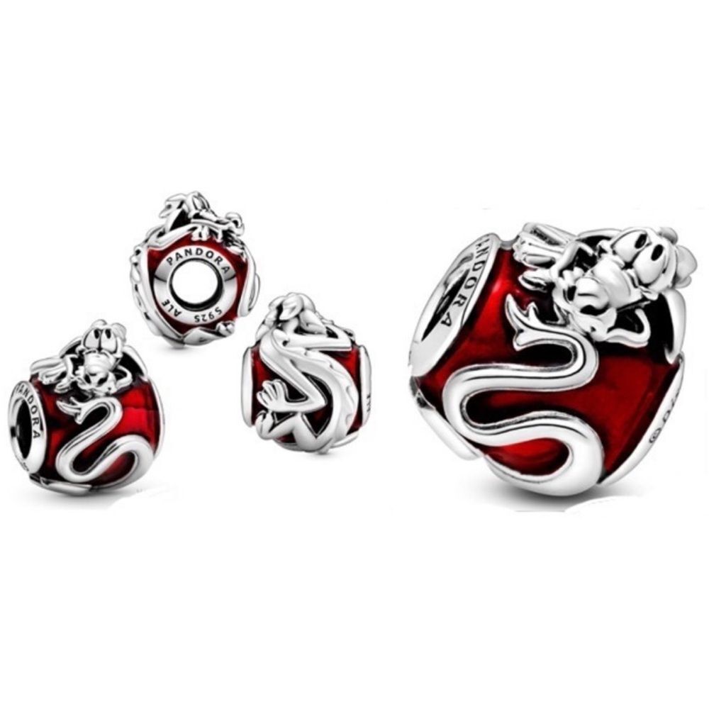 NWOT Pandora x Disney Mulan Mushu Silver Charm 798632C01 - Picture 2 of 15